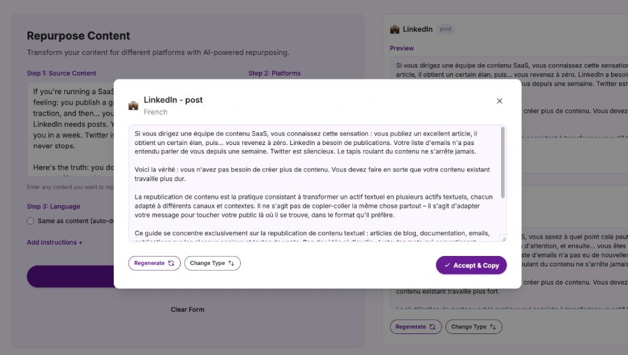 Repurposing LinkedIn for SaaS